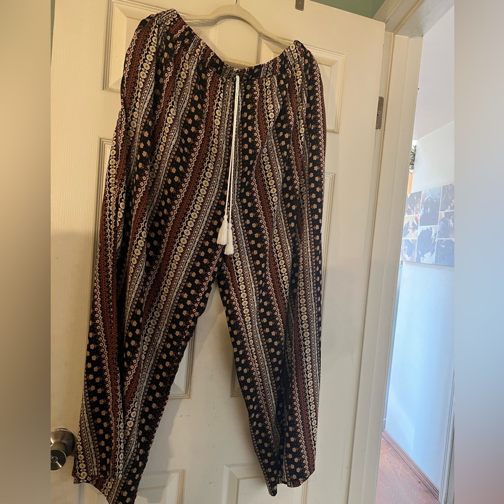 Wide leg light pants